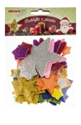 Naklejki z pianki gwiazdki 60szt - Brewis