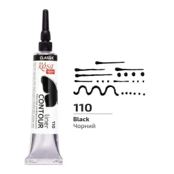 Farba aktylowa konturowa universal black 20ml - Rosa