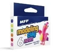 Plastelina neonowa 6 kolorów 100g - MFP