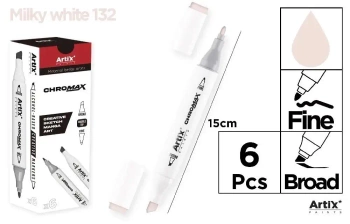 Marker Chromax z 2 końcówk. milky white 132 (6szt) - Artix