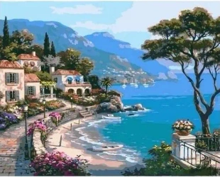 Malowanie po numerach - 40x50cm Pejzaż - Titanum