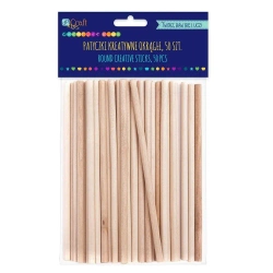 Patyczki kreatywne okrągłe naturalne 50szt - Dalprint