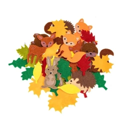 Naklejki z filcu jesień 35szt - Brewis