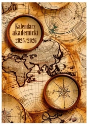 Kalendarz akademicki 2025/2026 A5 tyg. PCV Mapa - praca zbiorowa