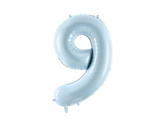 Balon foliowy 9 jasny niebieski 72cm - PartyDeco