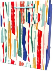 Torebka ozdobna matowa 18x23x10cm Paski - Fresh