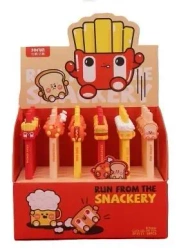 Długopis żelowy Fast Food 0,5mm nieb (36szt) - Cresco