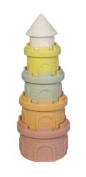 Zabawka dla malucha gumowe klocki wieża zamkowa - SWEDE