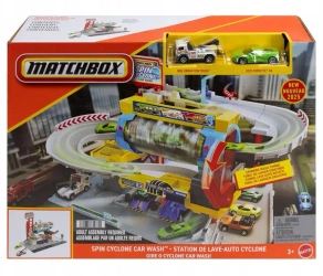 Matchbox Myjnia Turbo Cyklon z 2 autkami - Mattel