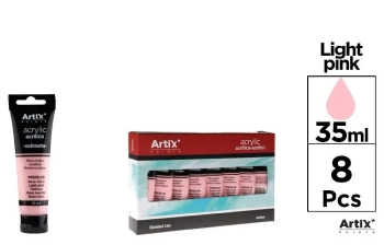 Farba akrylowa jasnoróżowa 35ml (8szt) - Artix