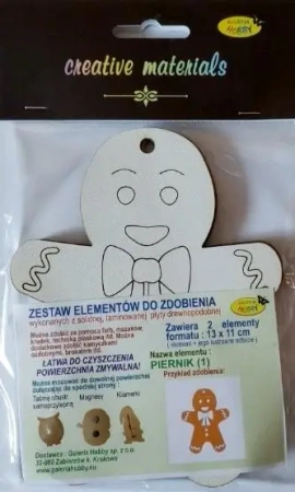 Zestaw elementów do zdobienia Piernik BN 13x11cm - Galeria Hobby