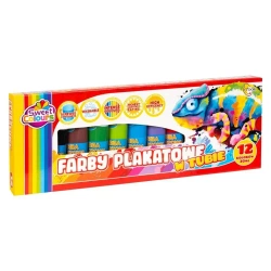 Farby plakatowe w tubie 12 kolorów 30ml - Sweet colours