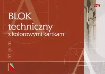 Blok techniczny A3 10k z kolorowymi kartkami pakiet 10 sztuk - ST-Majewski