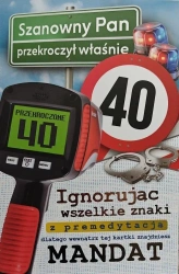 Karnet Urodziny 40 - YEKU