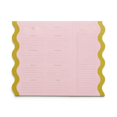 Planer posiłków z magnesem - Pink & Chartreuse - Designworks Ink