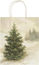 Torebka ozdobna A5 STBAG149 Jodła zimą BN - Skona Ting