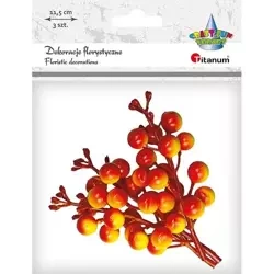 Gałązki owoców winobluszczu pomarańcz.-żółte 3szt - Titanum