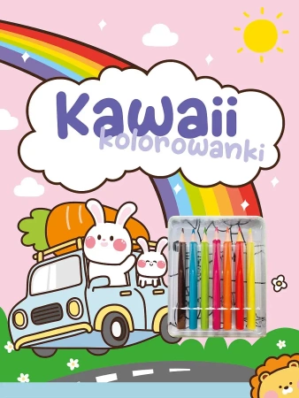 Kawaii kolorowanki różowa - praca zbiorowa