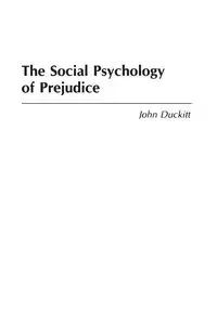 The Social Psychology of Prejudice - John Duckitt