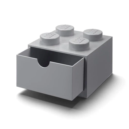 LEGO(R) pojemnik klocek z szufladą czwórka j.szary - NHG