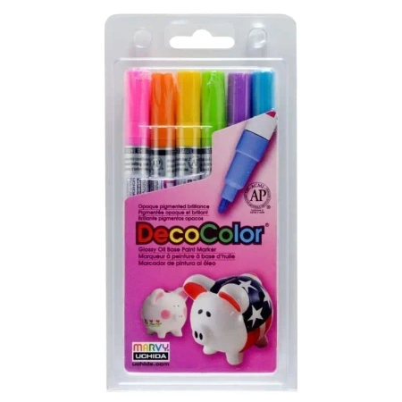 Markery do dekoracji różnych powierzchni 6szt - Marvy