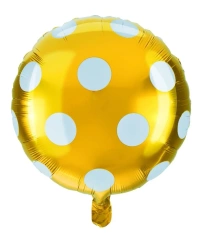 Balon foliowy kropki złoty - Arpex