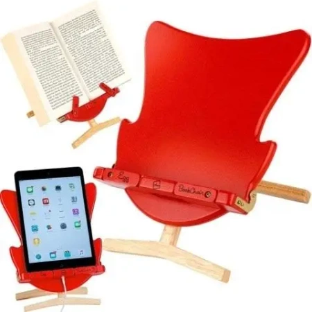 Egg Book Chair podstawka pod książkę/tablet czer. - Thinking Gifts