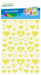 Ozdoby Dekoracyjne Naklejki Serca Świecące W Ciemności Craft with Fun 567252