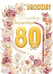 Karnet A5 Urodziny 80 - Suchatki - Henry