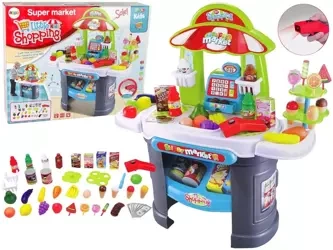 Zestaw supermarket z akcesoriami - Leantoys