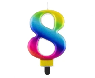 Świeczka cyferka 8 Beauty&Charm Galaxy 8cm - Godan