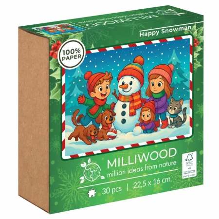 Puzzle 30 elementów Milliwood Wesoły Bałwanek - ALEXANDER GRY