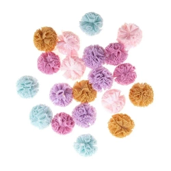 Pompony tiulowe pastelowe 2cm 20szt - Dalprint dpCraft
