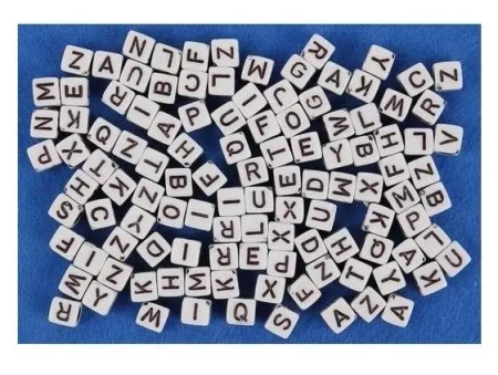 Koraliki ABC białe - Fandy