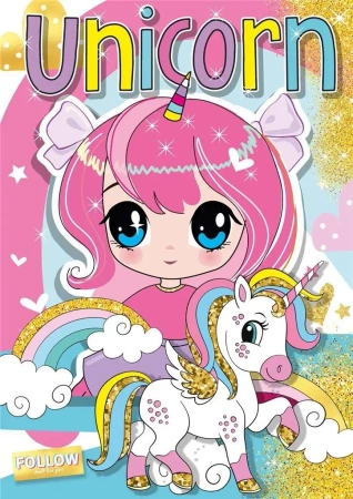 Unicorn - kolorowanka z naklejkami - Katarzyna Maćkowiak