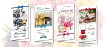 Karnet DL De Lux. Imieniny MIX (10szt) - Top Graphic