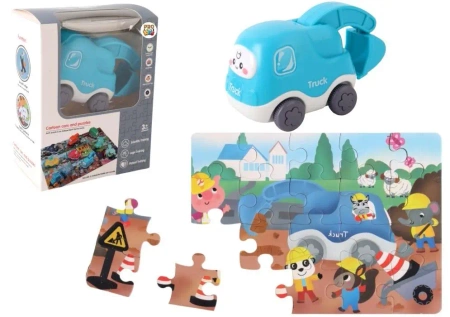 Auto puzzle Przygoda drogowa koparka - Pro Kids
