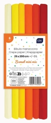 Bibuła marszczona Sunset mini mix 6szt 200x25cm - INTERDRUK