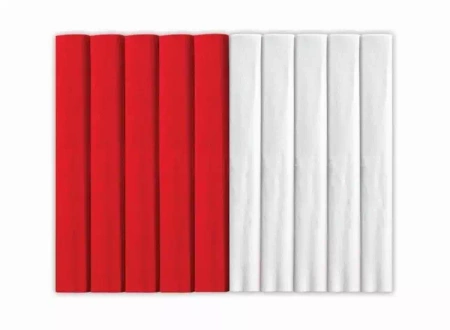 Bibuła marszczona 25x200cm mix PL 10 rolek - GDD