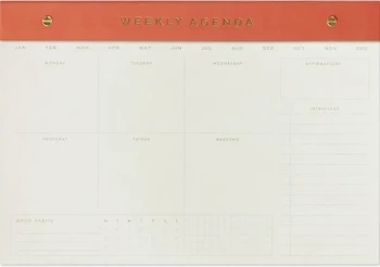 Notatnik na biurko Chili - Weekly Agenda - Designworks Ink