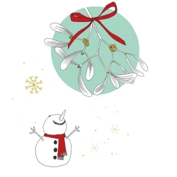 Karnet Swarovski kwadrat CL3206 Święta Bałwan - Clear Creations