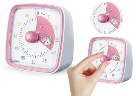 Minutnik z alarmem pokrętlo tęczowe - Leantoys