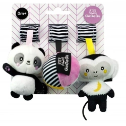 Pluszowe zawieszki Panda Małpka Piłka GaGaGu - TM Toys