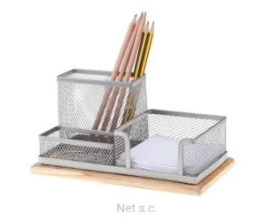 Przybornik srebrny 3A z drewnem - NET