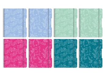 Brulion na spirali B5/80K kratka mix (4szt) - HERLITZ