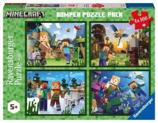 Puzzle 4x100 Minecraft - Ravensburger