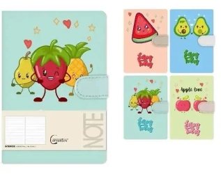 Notatnik A5 linia 144 strony na magnes MIX - Cervantes