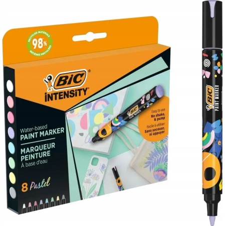 Markery akrylowe Intensity Pastel Paint mix 8szt - BIC