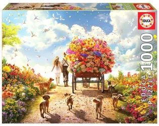 Puzzle 1000 Kwiecisty spacer G3 - Educa