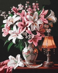 Malowanie po numerach - Wytworne lilie 40x50cm - Ideyka